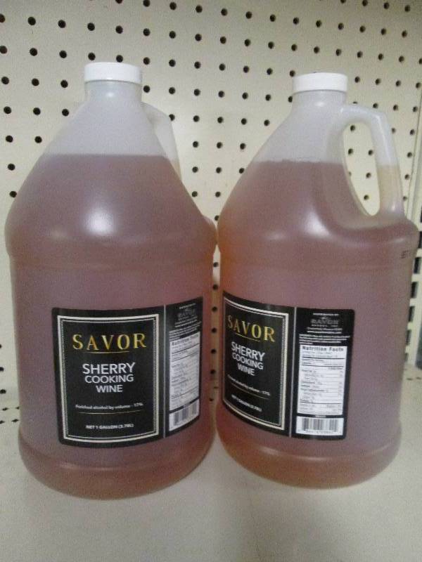 2 gallons of savor sherry cooking w...