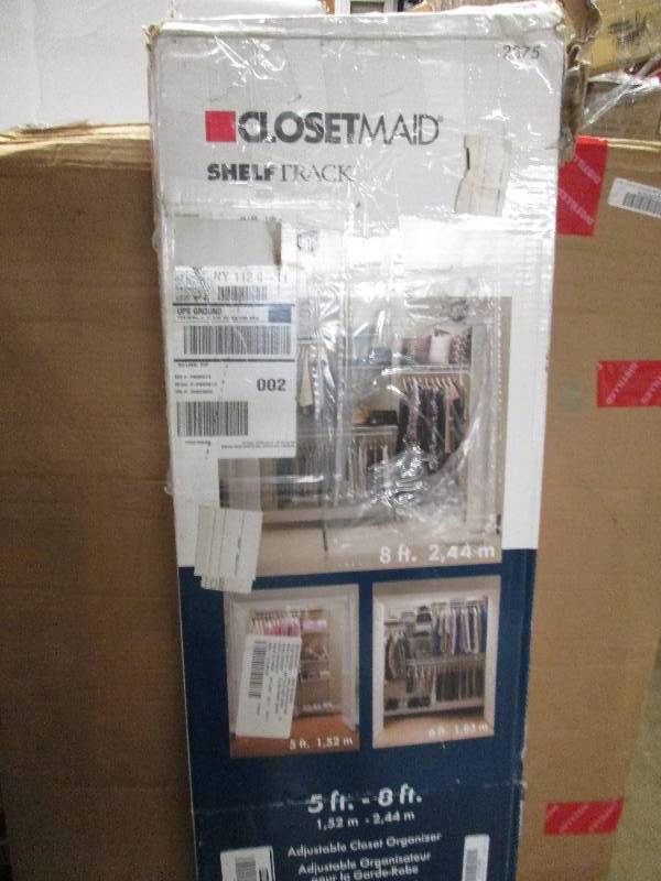 closetmaid shelf track 5ft-8ft open...