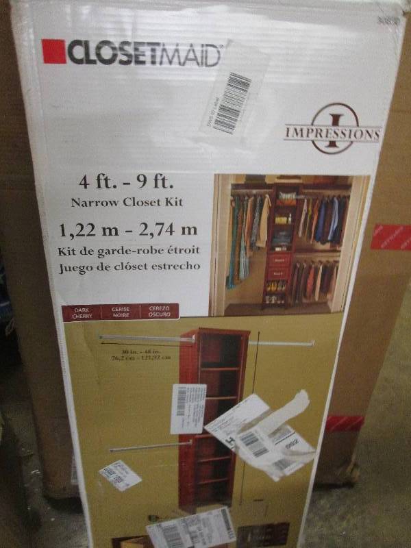 closetmaid 4ft-9ft narrow closet ki...