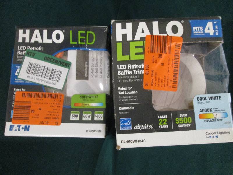 2 Halo LED retrofit baffels fit mos...