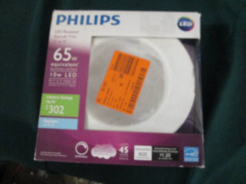 1 philips LED recessed retrofit tri...