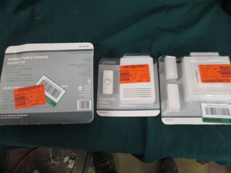 3 wireless doorbell kits open box ...