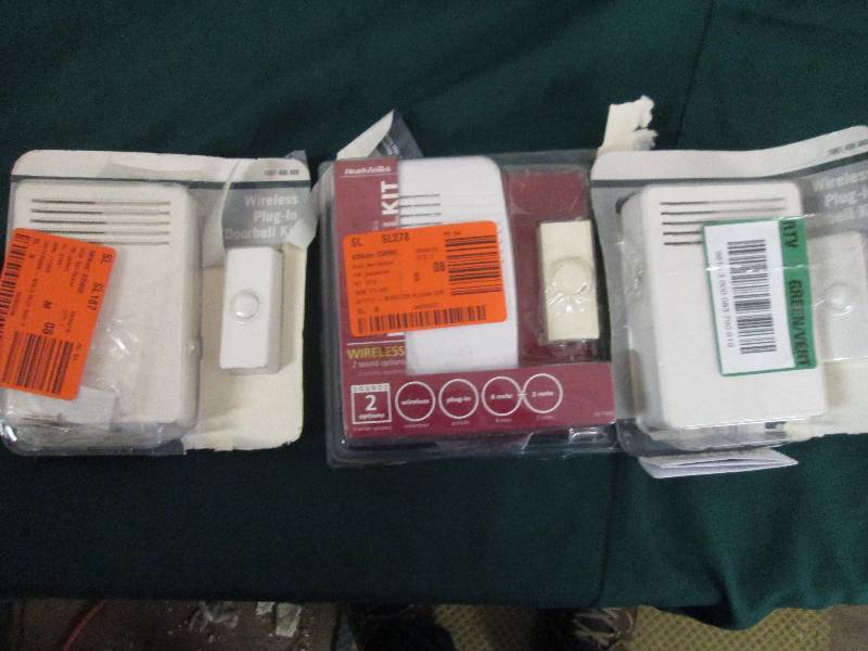 3 wireless door bell kits open box ...