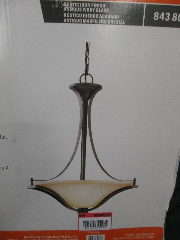 COmmercial electric 3-light pendant...