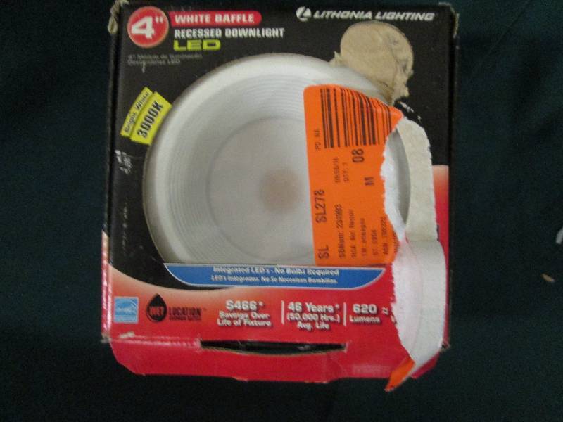 Lithonia lighting 4 white baffle r...