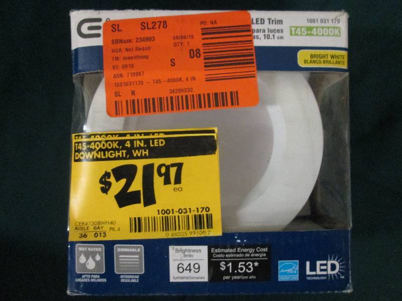 commercial electric 4 recessed LED...