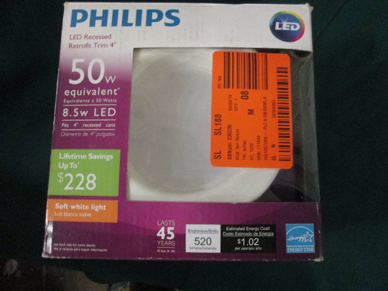 philips LED recessed retro fit trim...