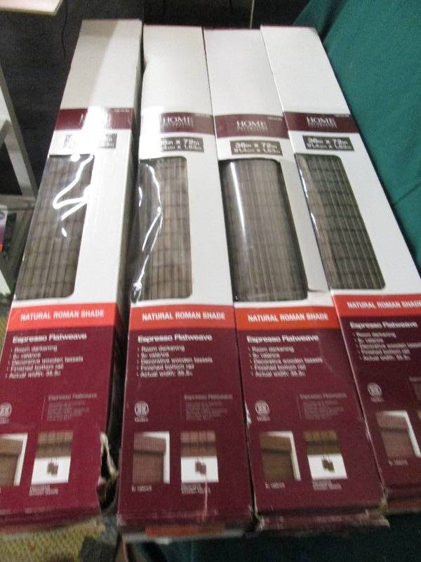 4 natural roman shades 36x72 espr...