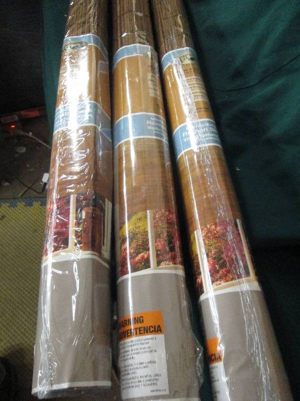 3 roman shades 48x72 natural bamb...