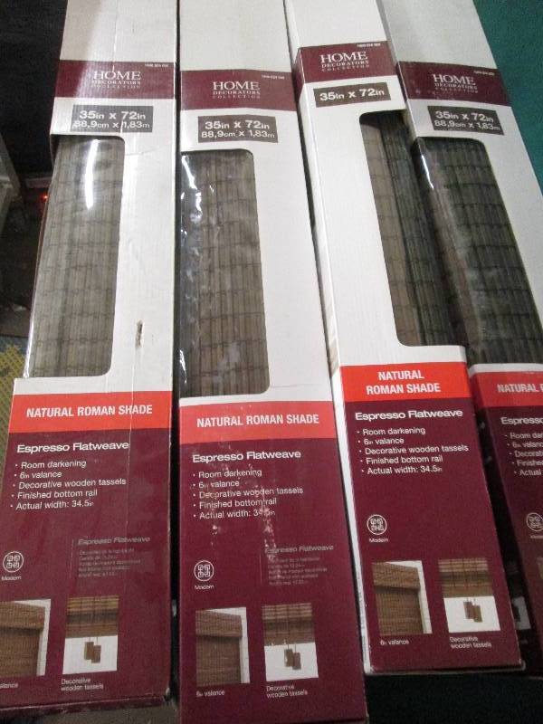 4 natural roman shades 35x72 espr...