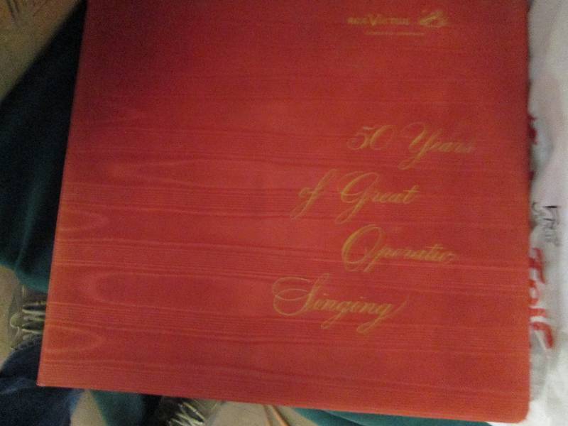 box of records and a opera collecte...