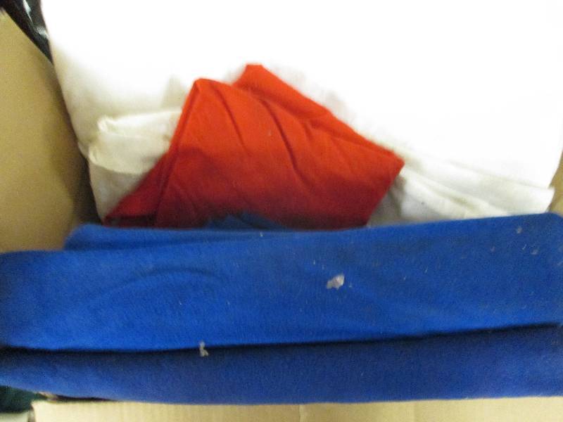 box of red,blue,white felt fabric ...