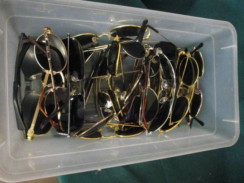 lot of sunglasses ...