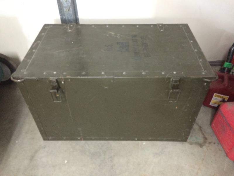 lot 63 image: Wood Equipment Trunk