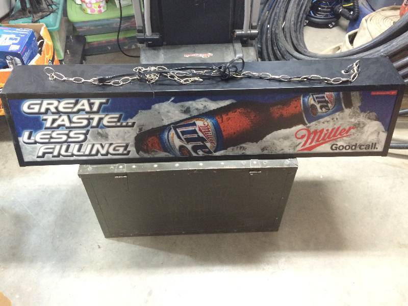 lot 64 image: Miller Lite Hanging Light
