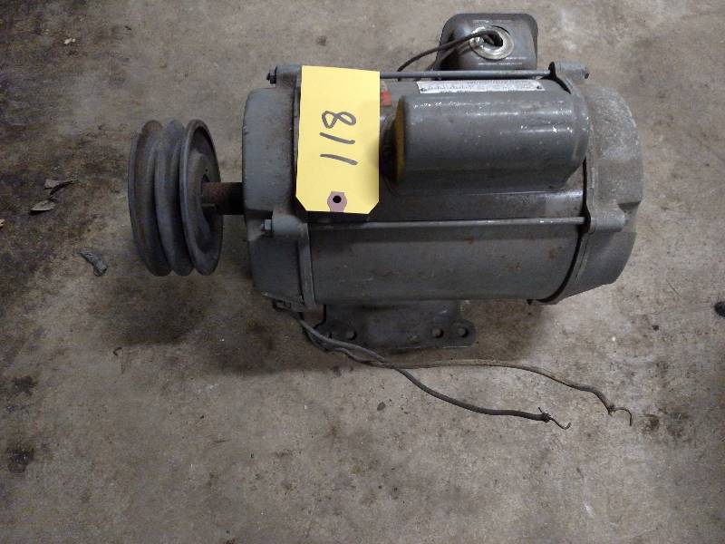 lot 118 image: 3 hp. Electric Motor, 1 Phase, Work...