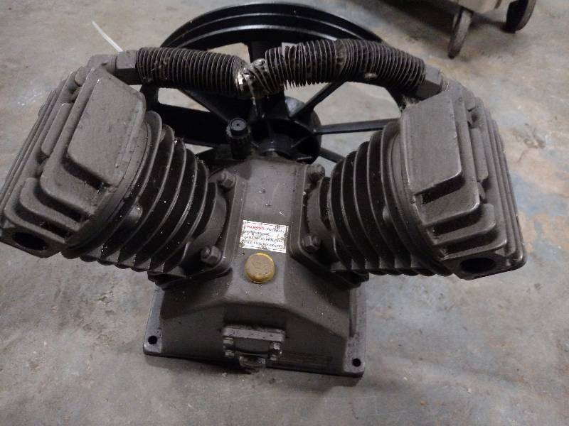 lot 17 image: Air Compressor for 5 hp. Motor, Sin...
