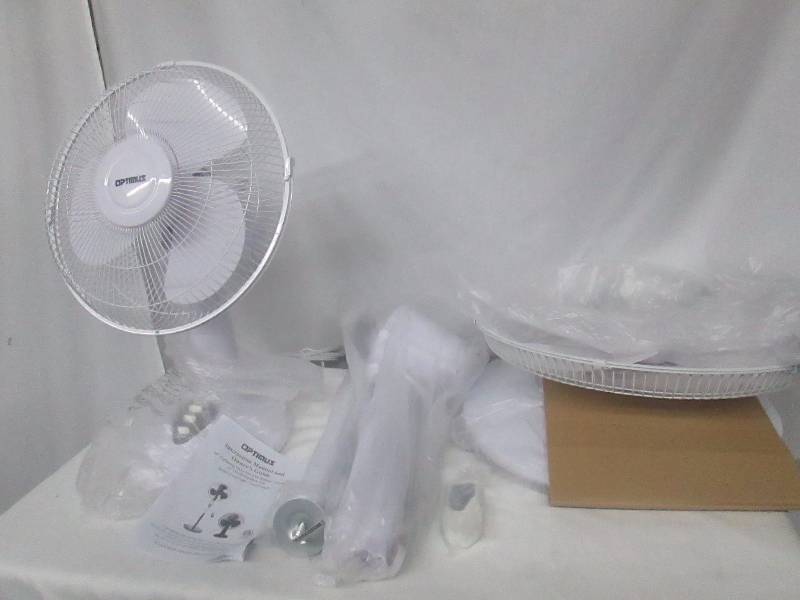 Optimus  16 Oscillating Stand Fan and 12 Table Fan Set