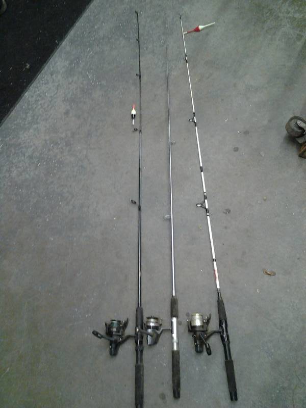 lot 53 image: 1-Berkley Rod With Shimano Reel, 1-Shimano Rod & Reel, 1-Collapsible Rod With Swift Reel