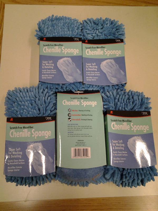 lot 62 image: 5-New Buffalo Brand Micro Fiber Sponges Chenille (Amazon $6.95 Each)
