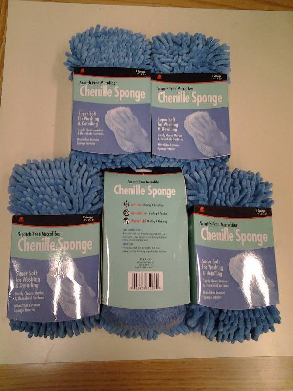 lot 63 image: 5-New Buffalo Brand Micro Fiber Sponges Chenille (Amazon $6.95 Each)