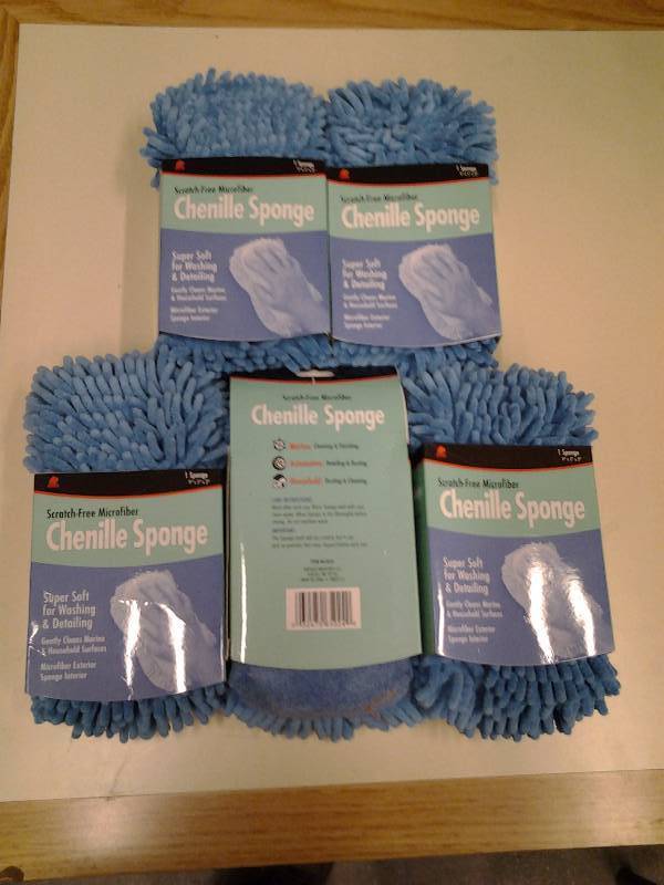 lot 64 image: 5-New Buffalo Brand Micro Fiber Sponges Chenille (Amazon $6.95 Each)