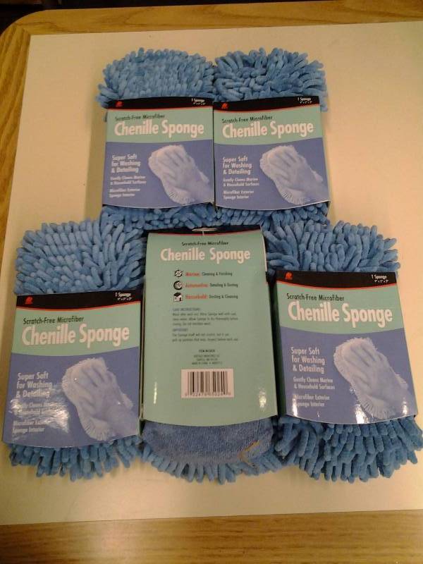 lot 75 image: 5-New Buffalo Brand Micro Fiber Sponges Chenille (Amazon $6.95 Each)