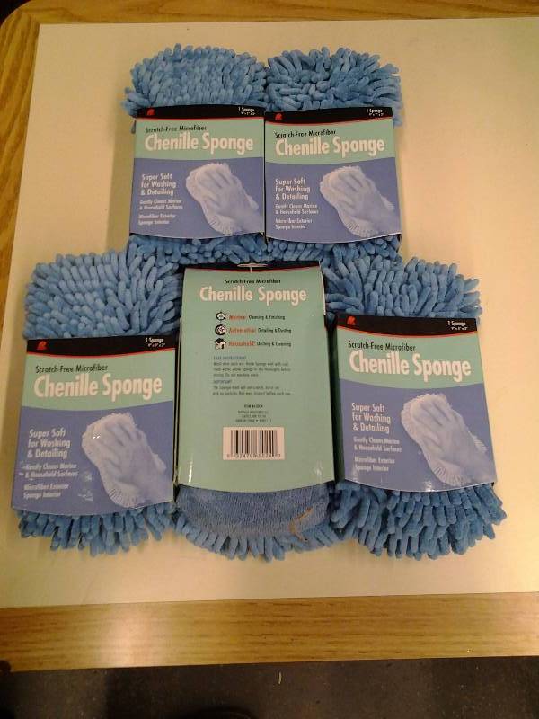 lot 76 image: 5-New Buffalo Brand Micro Fiber Sponges Chenille (Amazon $6.95 Each)