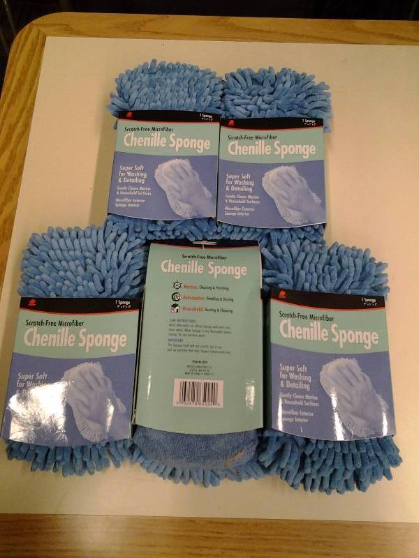 lot 77 image: 5-New Buffalo Brand Micro Fiber Sponges Chenille (Amazon $6.95 Each)