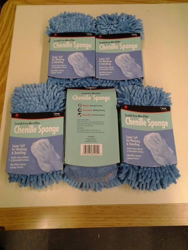 lot 79 image: 5-New Buffalo Brand Micro Fiber Sponges Chenille (Amazon $6.95 Each)