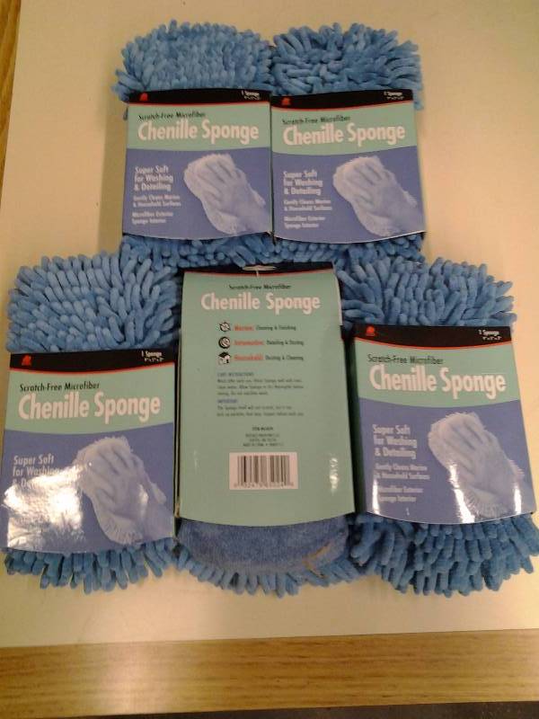 lot 80 image: 5-New Buffalo Brand Micro Fiber Sponges Chenille (Amazon $6.95 Each)