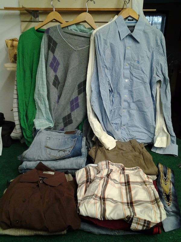 lot 87 image: Large Lot Of Mens Clothing- Shirts Most XXL, Pants Most Size 36