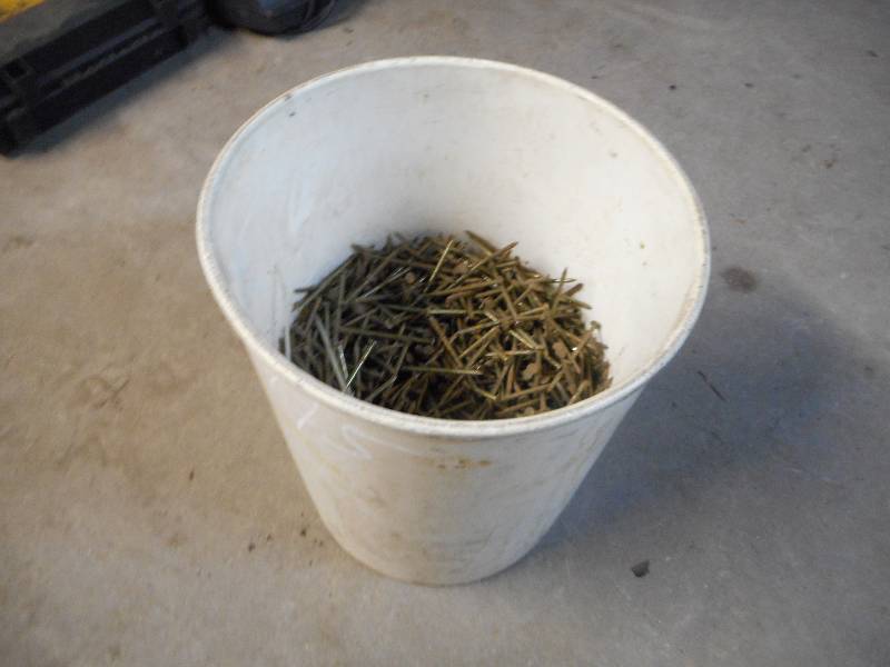 lot 45 image: PAIL OF 16D NAILS