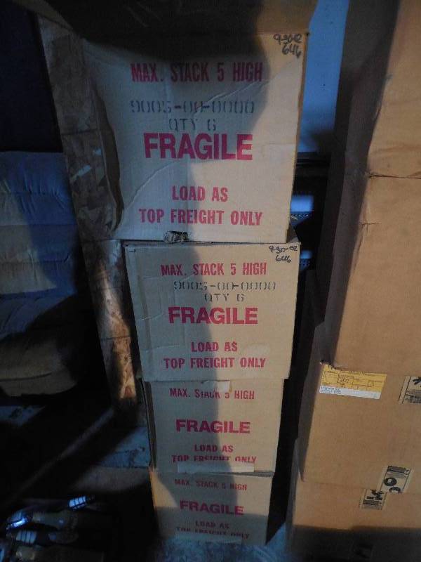 lot 112 image: 4 BOXES OF SHOP LIGHT COVERS