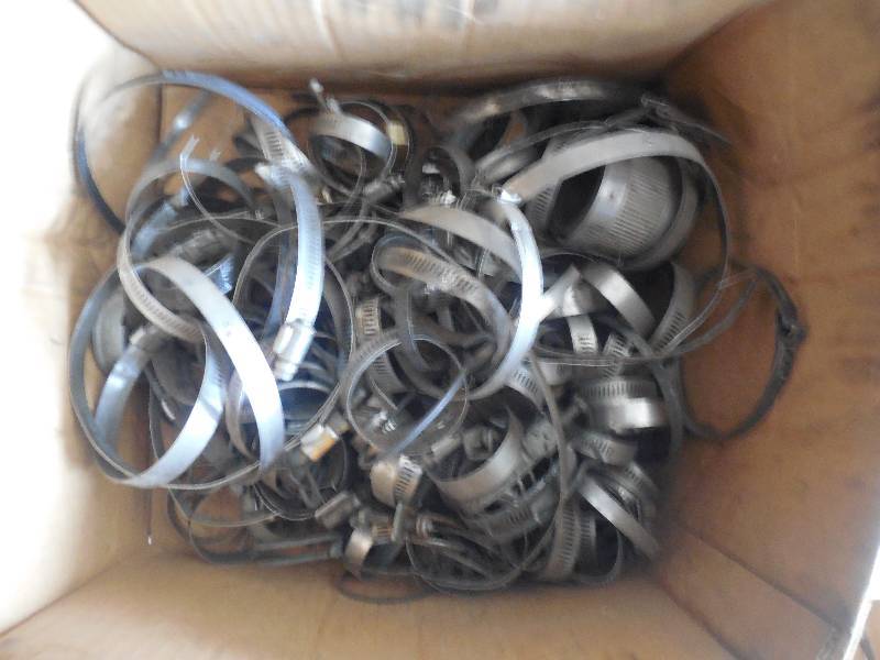 lot 154 image: BOX LOT OF HOSE CLAMPS