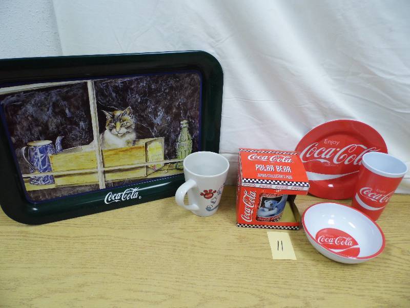 Coke Tray w Dishes
