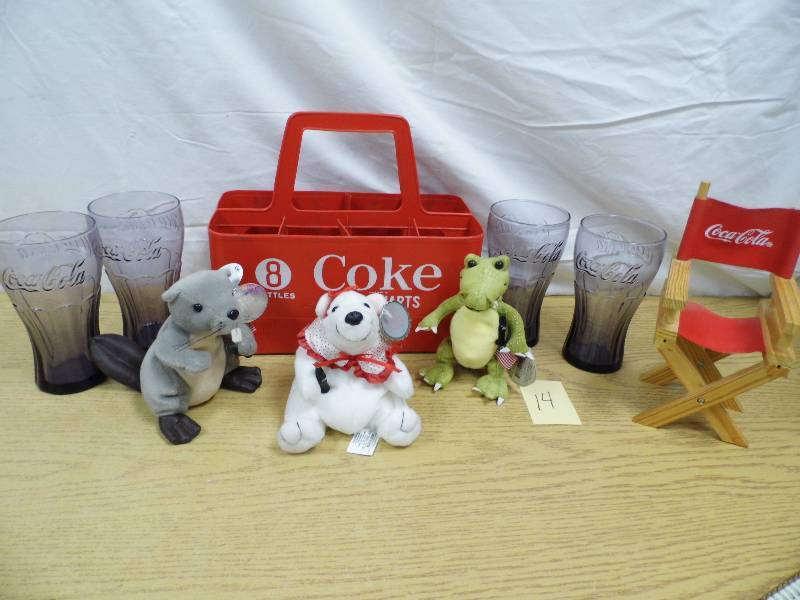 Coke Bottle Holder, Glasses, Bean Plush