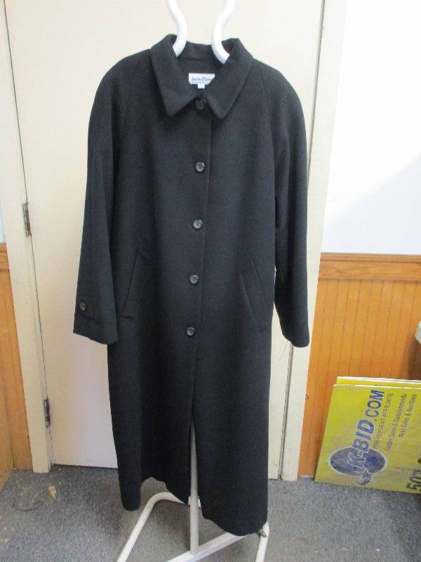 Forecaster black wool coat (size 18)
