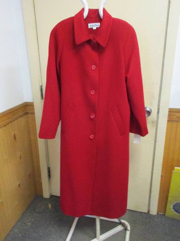 Forecaster red wool coat (size 12)