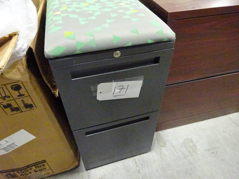 Grey 2 Drawer wPad