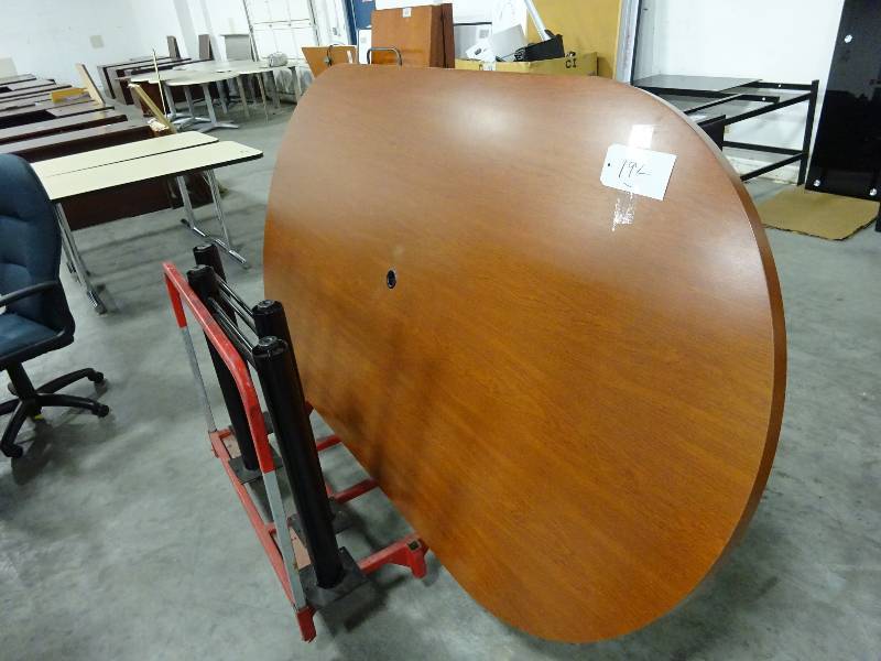 Oval Table on Post Legs