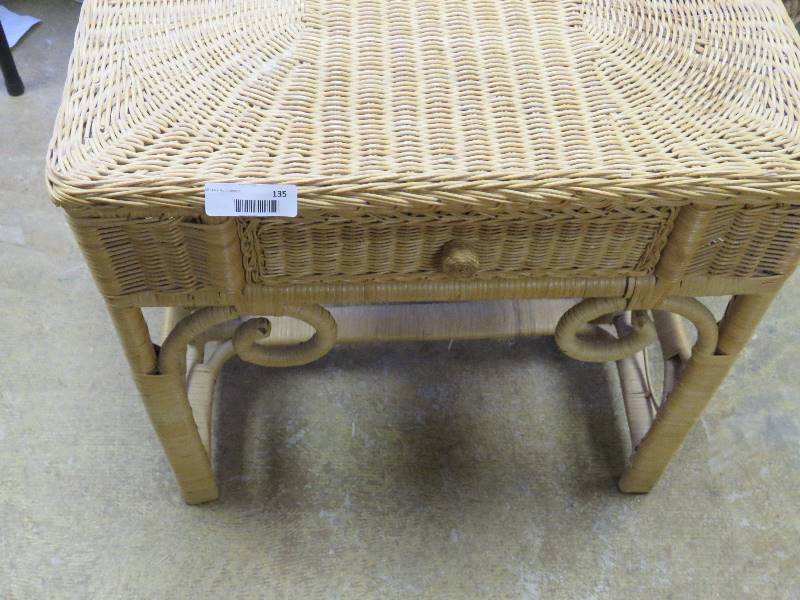 Wicker End Table