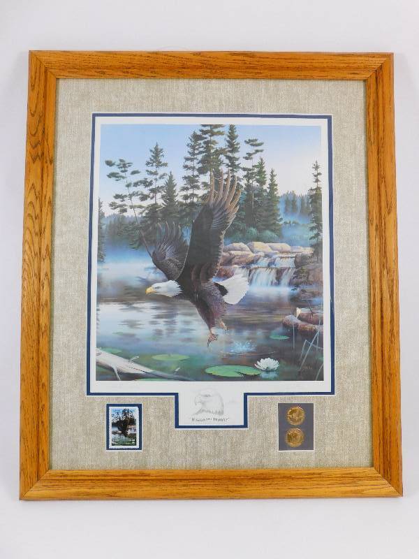 lot 4 image: Limited Collectors Edition Boundary Waters PrintStampCoins