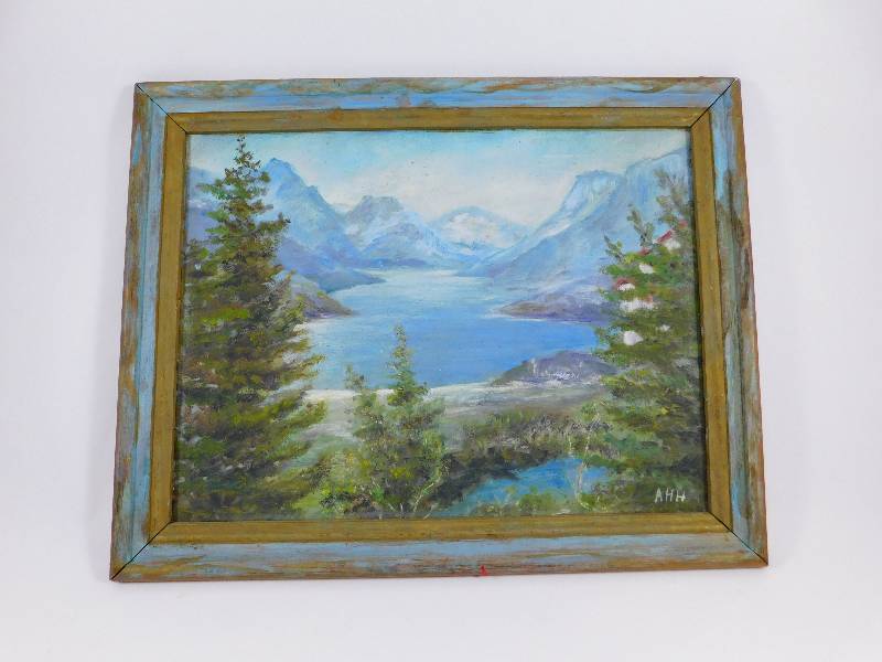 lot 7 image: Original Framed Painting by Alma H. (Volkman) Hagerman (1976)