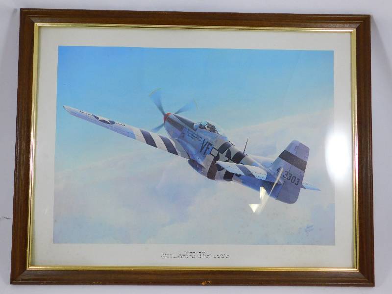 lot 16 image: Mustang Aces Framed Print by Harley Copic