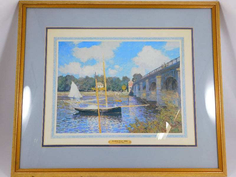 lot 19 image: The Bridge At Argenteuil Framed Print By Claude Monet