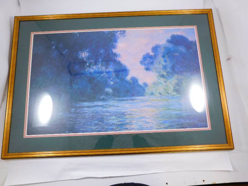 lot 20 image: River and Trees Framed Print by Unknown