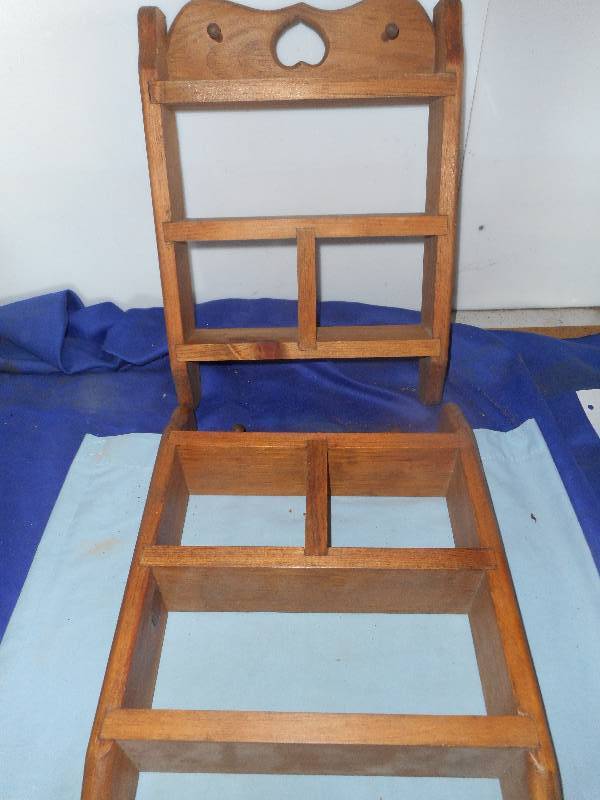 lot 51 image: 2 SOLID WOOD WALL SHELVES