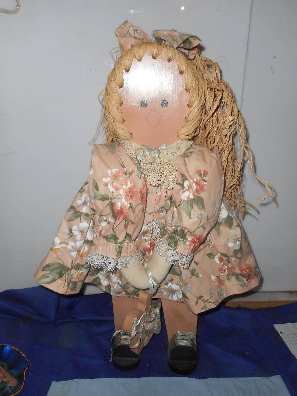 lot 130 image: WOODEN DECRATIVE DOLL