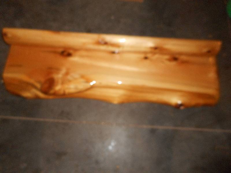 lot 153 image: HAND CRAFTED LOG SHELF